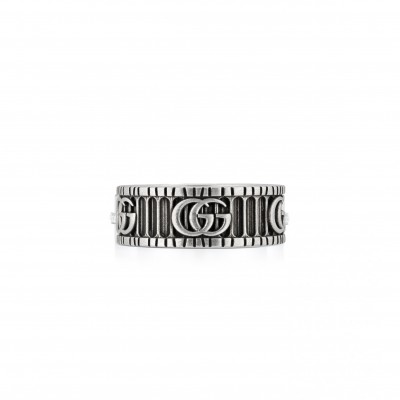 GUCCI RING WITH DOUBLE G IN SILVER 551899J84000811